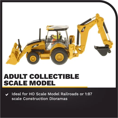 Vista 3 de Diecast Masters Retroexcavadora Caterpillar 450E 1:87 - Serie HO 85263