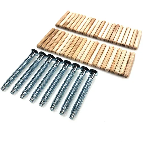 Vista 2 de ReplacementScrews Kit de hardware compatible con IKEA KALLAX 2 x 4 estante 202.758.85 - Todos los tornillos (104321) y clavijas (101339)