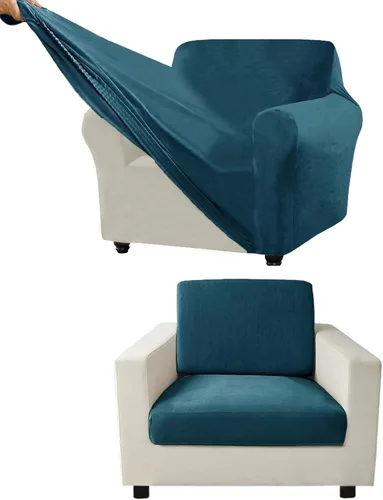 Vista 97 de Funda para Sofá de Terciopelo, Fundas Elásticas para Sofá para Funda Principal Separada/Respaldos y Cojines de Asiento, Funda para Sofá, para Fundas