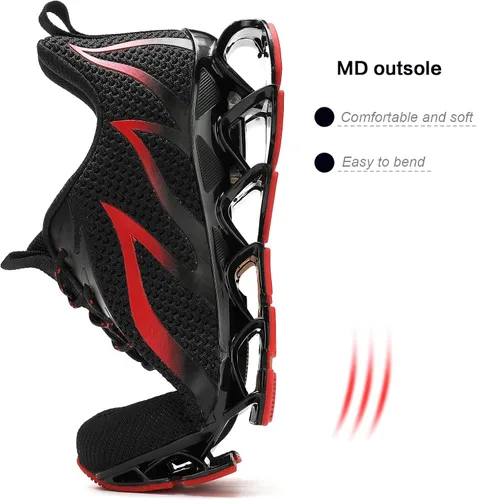 Vista 2 de Zapatos deportivos para correr con hoja para hombre, tenis para caminar, casuales, cómodos, a la moda, antideslizantes, para el trabajo, deportes