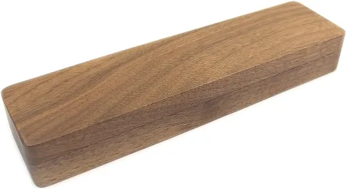 Vista 2 de Caja de regalo de collar rectangular largo de madera de nogal, caja de almacenamiento de joyería, caja de exhibición para aniversario, proponer