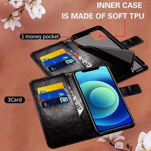 Vista 4 de Funda de piel sintética con función atril y tapa abatible para LG G7 G8 ThinQ K40 K51 K61 K62 Stylo 5 6 V40 V50 V60 Velvet, personaliza la imagen