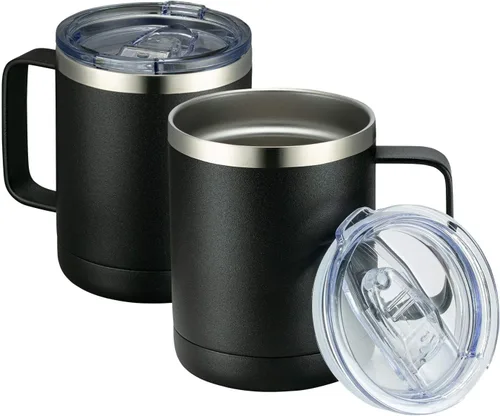 Vista 33 de MEWAY - Taza de café con asa, vaso térmico