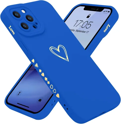 Vista 19 de Teageo Funda compatible con iPhone 12 Pro Max de 6.7 pulgadas para mujeres y niñas, bonito corazón de lujo