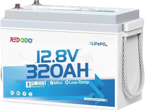 Vista 13 de Redodo Batería LiFePO4 de 12V 100Ah, grupo 31, 100A BMS, Bluetooth