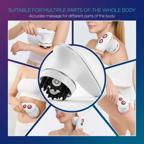Vista 3 de VOYOR Masajeador eléctrico para celulitis, máquina de esculpir el cuerpo para brazos, vientre, piernas, cintura, glúteos, 3 fortalezas para limpieza