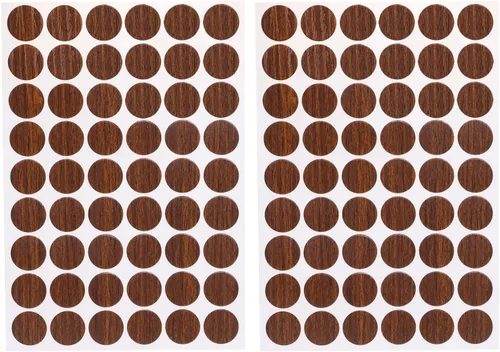 Vista 10 de Mini Skater 108 calcomanías de madera autoadhesivas para muebles de gabinete, agujeros para tornillos, suministros de decoración, 0.78 pulgadas