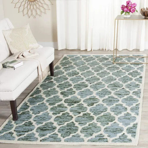 Vista 15 de Alfombra premium de lana hecho a mano, color marrón claro y marfil de la colección Safavieh Himalaya HIM121A, Lana