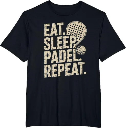 Vista 77 de Camiseta Eat Sleep Padel Repeat Padel Jugador de Tenis