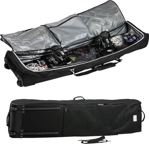 Vista 5 de Athletico Conquest - Bolsa de snowboard acolchada con ruedas - Bolsa de viaje para botas individuales de snowboard y snowboard
