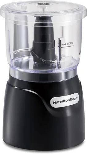 Vista 8 de Hamilton Beach - Picador de verduras eléctrico y mini procesador de alimentos, 3 tazas, 350 vatios, para picar, cortar y hacer puré, negro (72850)