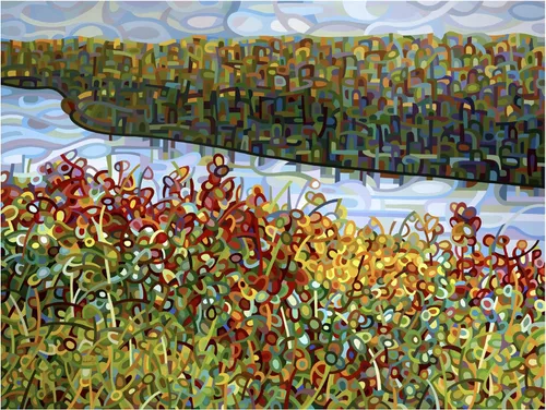 Vista 2 de Trademark Fine Art - Lienzo decorativo "El río", 18 x 24 pulgadas