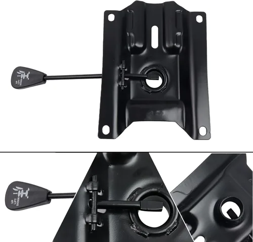 Vista 4 de Wealrit Base inclinable para silla de oficina, mecanismo de elevación de control resistente, placa base giratoria negra de 6.8 x 5.5 pulgadas