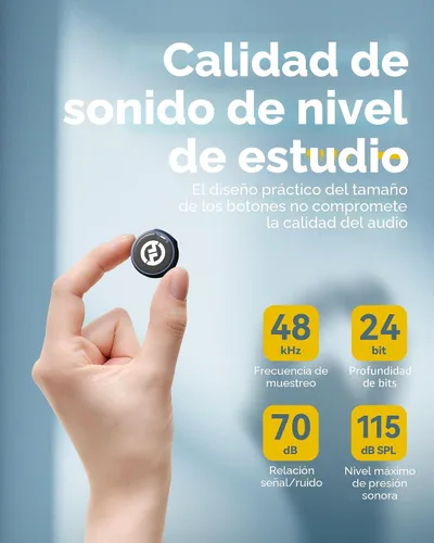 Vista 3 de Hollyland Lark M2 - Micrófono de solapa inalámbrico para cámara, PC, portátil, teléfono, mini micrófono de solapa inalámbrico, 48 KHz 24 bits, rango