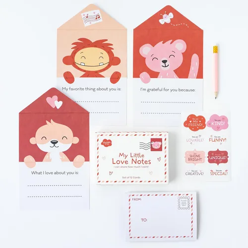 Vista 3 de Slumberkins Lovebug's Love Notes Bundle Mini animal de peluche Lovebug y My Little Love Notes Celebra este día de San Valentín – Juguetes