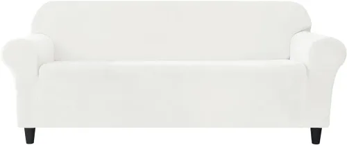 Vista 25 de Funda elástica para sofá de 3 cojines, 1 funda de terciopelo para sofá, fundas protectoras de muebles con parte inferior elástica, lavable a máquina