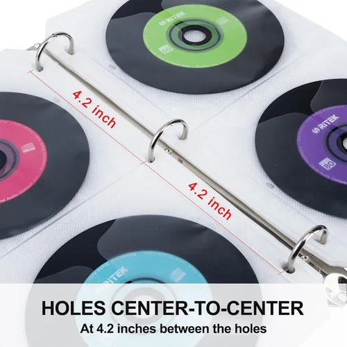 Vista 5 de LIOVODE Páginas para carpetas de CD, hojas de repuesto para carpetas de 3
