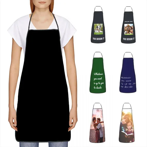 Vista 40 de Delantal Personalizado, Diseña Tu Propio Delantal de Cocina para Cocinar, Sube Tus Fotos Favoritas Logo, Añade Cualquier Nombre o Texto