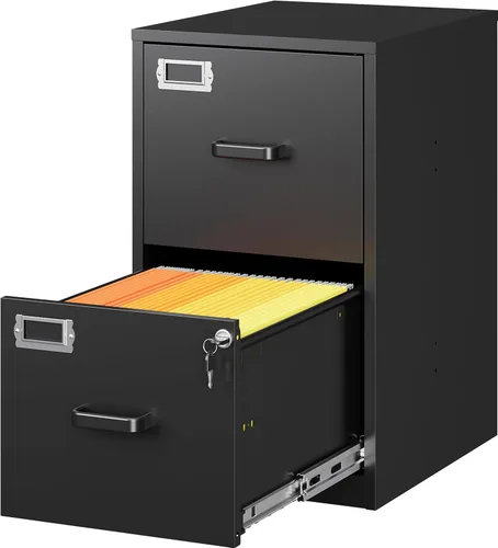 Vista 16 de SISESOL - Archivador de 4 cajones con cerradura y etiqueta, archivador vertical blanco, archivadores de cierre estrecho con cajones, almacenamiento
