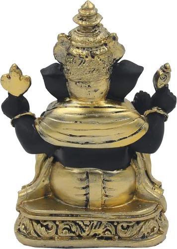 Vista 4 de DharmaObjects Ganesh Ganesha - Estatua de Ganesha (6.5 in), color dorado