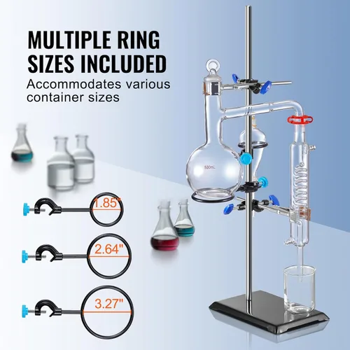 Vista 5 de VEVOR Juego de soporte para laboratorio metálico de grado de laboratorio - Soporte de laboratorio de material de hierro premium, abrazadera