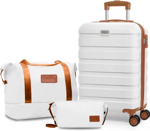 Vista 17 de AnyZip - Maleta de plástico ABS y policarbonato, con carcasa dura, ligera, con 4 ruedas universales giratorias, con candado TSA, 20/24/28 Pulgadas
