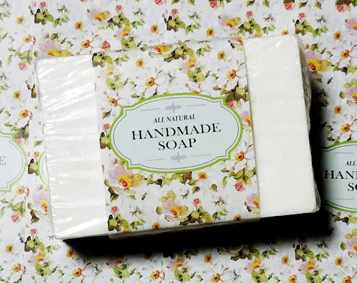 Vista 12 de Cinta de papel de envoltura para barra de jabón casera Productos hechos a mano V3 20pcs (mármol negro)
