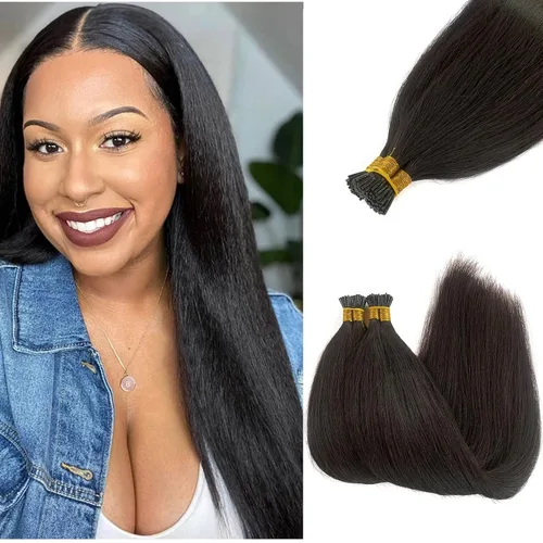 Vista 19 de Extensiones de cabello Microlink con reflejos, cabello humano lacio de 14 pulgadas, rubio caramelo resaltado, 50G/50S