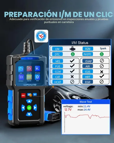 Vista 4 de Herramienta de diagnóstico del escáner T200 OBD2, lector de códigos de coche OBDII, lectores de código de motor de verificación de vehículos