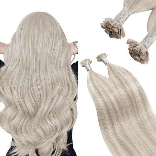 Vista 69 de Ugeat - Extensiones de cabello humano con microanillo, 14 pulgadas, extensiones de cabello Remy con microcuentas de 1 gm/hebra, 50 gms, extensiones