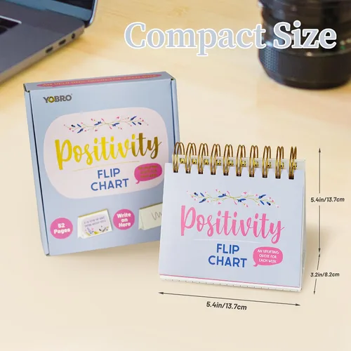 Vista 3 de Regalos inspiradores para mujeres, calendario de escritorio motivacional, calendario de escritorio con afirmaciones positivas diarias y citas Azul