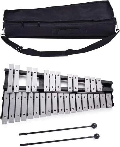 Vista 7 de 30 Note - Xilófono plegable con marco de madera 30-note foldable glockenspiel with aluminum bars, wooden frame, mallets and carrying case for