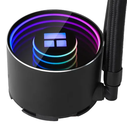 Vista 2 de Thermalright Frozen Notte 120 ARGB - Enfriador de CPU líquido negro con ventilador ARGB de 120 mm y PWM - Hasta 2000 RPM, para AMD/AM4/AM5, Intel