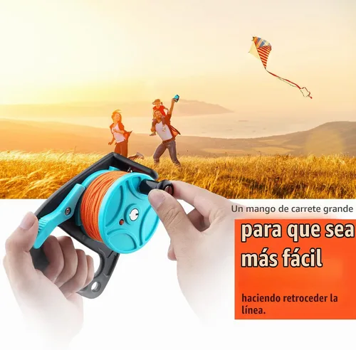 Vista 4 de Carrete de buceo con tapón de pulgar y línea de 150 pies azul