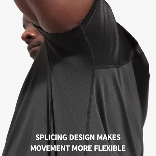 Vista 4 de BVVU Traje de sauna para hombre, chaleco de camisa de sauna, chaleco de entrenamiento, manga corta, chaqueta de cuerpo superior, moldeador de cuerpo