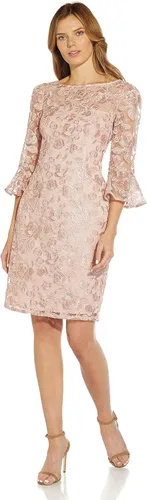 Vista 4 de Adrianna Papell Vestido tubo bordado rosa para mujer