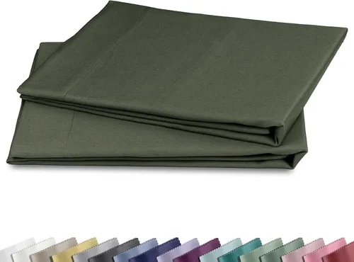 Vista 23 de California Design Den Juego de 2 fundas de almohada estándar tamaño Queen - 100% algodón, juego de 2 fundas de satén suave, se adapta a almohadas