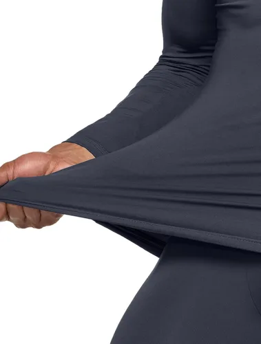 Vista 5 de TSLA Conjunto de ropa interior térmica para hombre, pantalones largos con forro polar suave, capa base cálida de invierno, parte superior e inferior