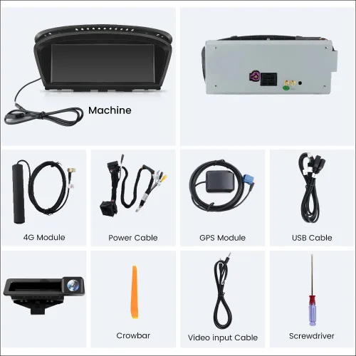 Vista 6 de Junsun Radio de coche estéreo Android para BMW Serie 3 5 E60 E90 E93 8.8 pulgadas actualización de pantalla con Carplay Android Auto 2009-2012 CIC