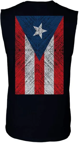 Vista 3 de Camiseta de manga corta para hombre con la bandera de Puerto Rico Boricua Rican Nuyorican en la parte delantera y trasera