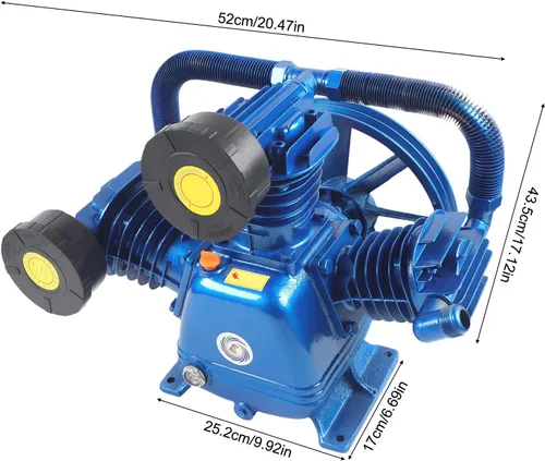 Vista 2 de Bomba de compresor de aire cilíndrico de 175PSI 10HP Cabeza de bomba de compresor de aire de bajo consumo de energía Motor Herramienta de aire
