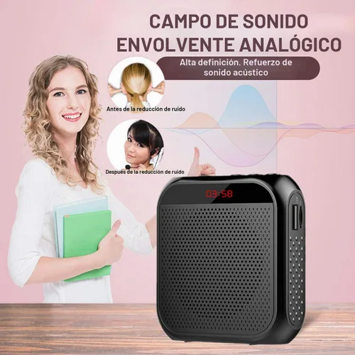 Vista 5 de Amplificador de voz portátil para profesores, micrófono recargable