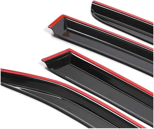 Vista 7 de Acrylic Window Visors Rain Sun Guard Shade 4pc Front Rear Left Right for Chevy for Equinox 2018-2022 4pc Smoke/Tinted Slim Style Tape