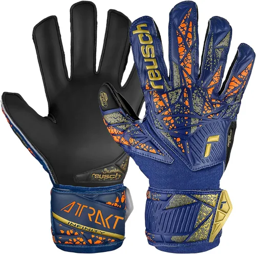 Vista 9 de Reusch Attrakt Infinity Finger Support Guantes de portero de fútbol junior Guantes de portero juvenil, Grip Infinity látex