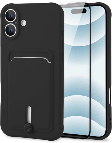 Vista 37 de MZELQ Cartera de TPU Compatible con Funda iPhone 12, Portarjetas Protección de Cámara Cubierta + Protector de Pantalla, Ranura Empujable para Niñas
