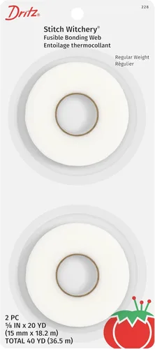 Vista 6 de Dritz - 227 1/4x20 Stitch Witchery 1/4inx 20yd, 1/4-pulgada X 20-yardas, blanco