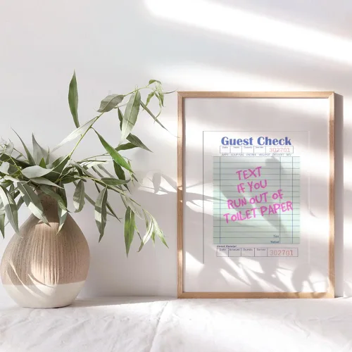 Vista 9 de Arte de pared de baño divertido para mujeres - Arte de pared de inodoro preppy, decoración estética Y2K, linda decoración divertida de baño