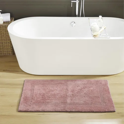 Vista 593 de Better Trends - Juego de 2 alfombras de baño 100% algodón, extra suaves, con borlas, de 17" x 24", alfombra de baño superabsorbente y reversible