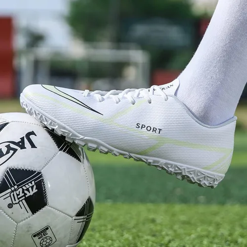 Vista 9 de VXCDFR Zapatos de fútbol para hombre, tenis de fútbol americano juvenil, tenis de césped para practicar en exteriores e interiores
