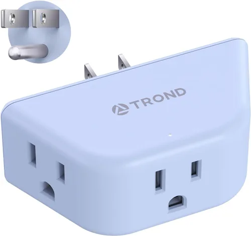 Vista 23 de TROND Extensor de salida con USB, divisor de pared con 2 tomas AC, 3 puertos USB, adaptador de enchufe de pared de diseño de 3 lados, elementos